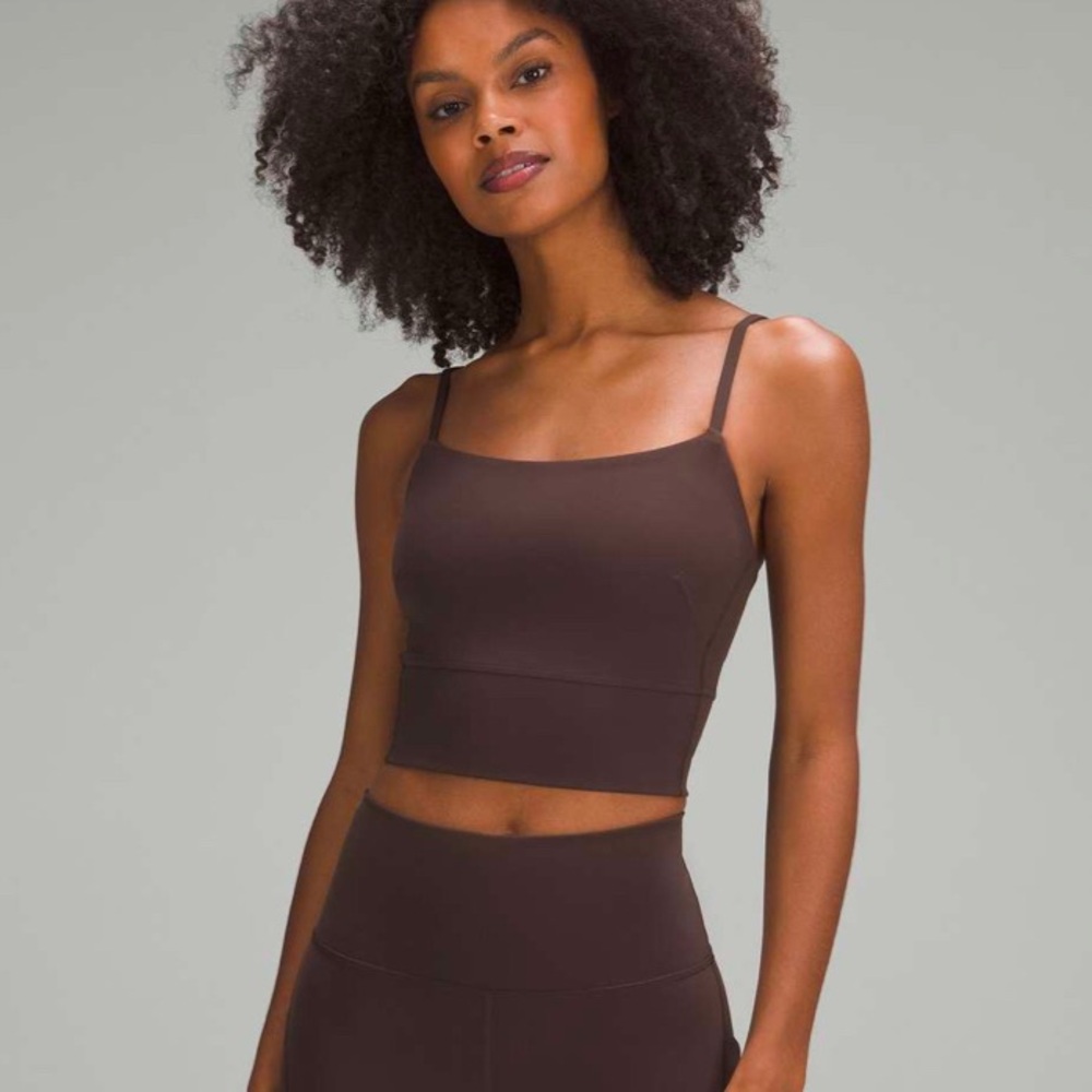 Lululemon Wunder Train Strappy Tank, size 4 color espresso, NWT